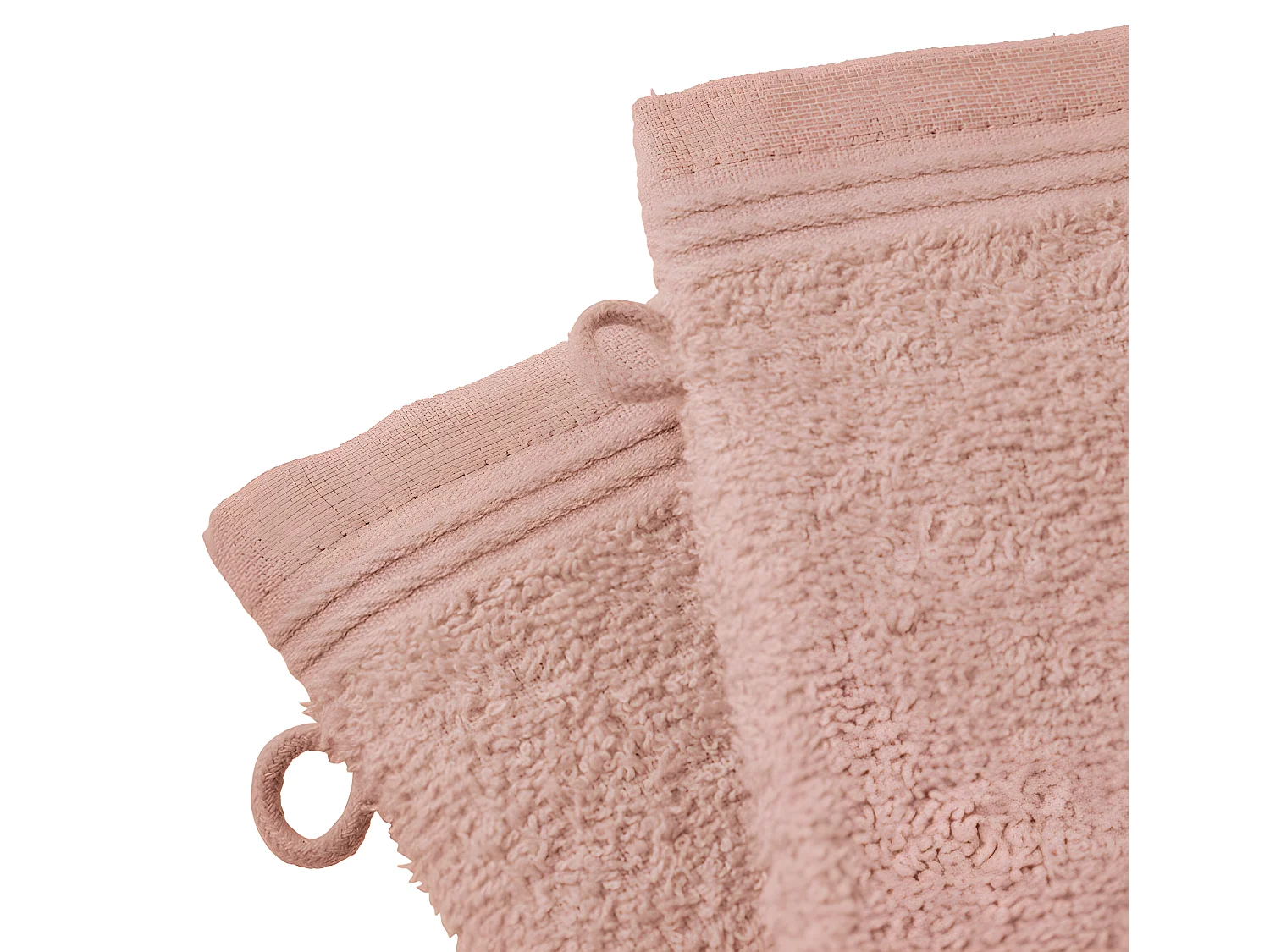 Lot de 2 gants de toilette éponge "Spa" 15 x 21 cm / 400 gr/m² - Couleur: "Spa" Blush