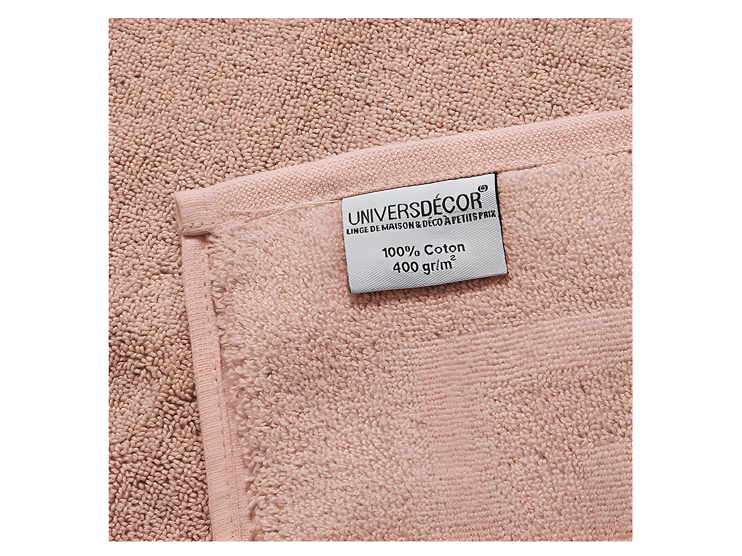 Lot de 2 gants de toilette éponge "Spa" 15 x 21 cm / 400 gr/m² - Couleur: "Spa" Blush