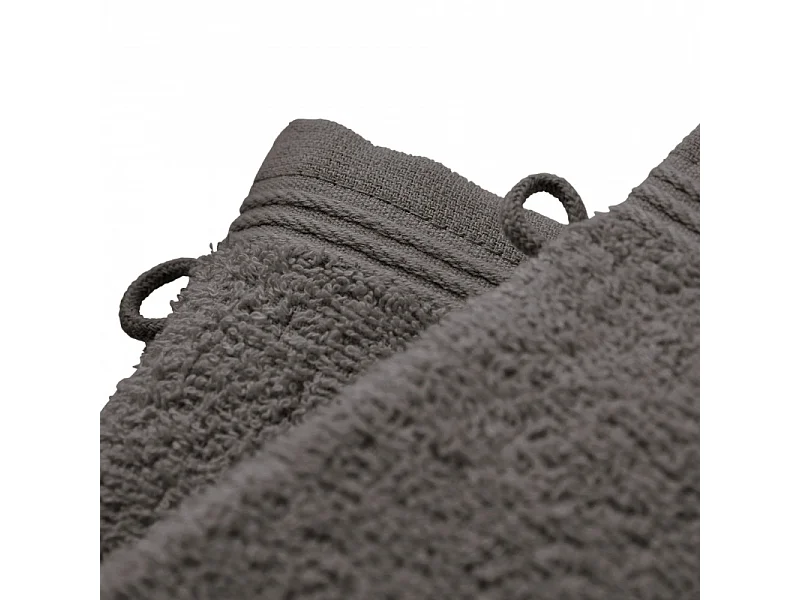 Lot de 2 gants de toilette éponge "Spa" 15 x 21 cm / 400 gr/m² - Couleur: "Spa" Anthracite