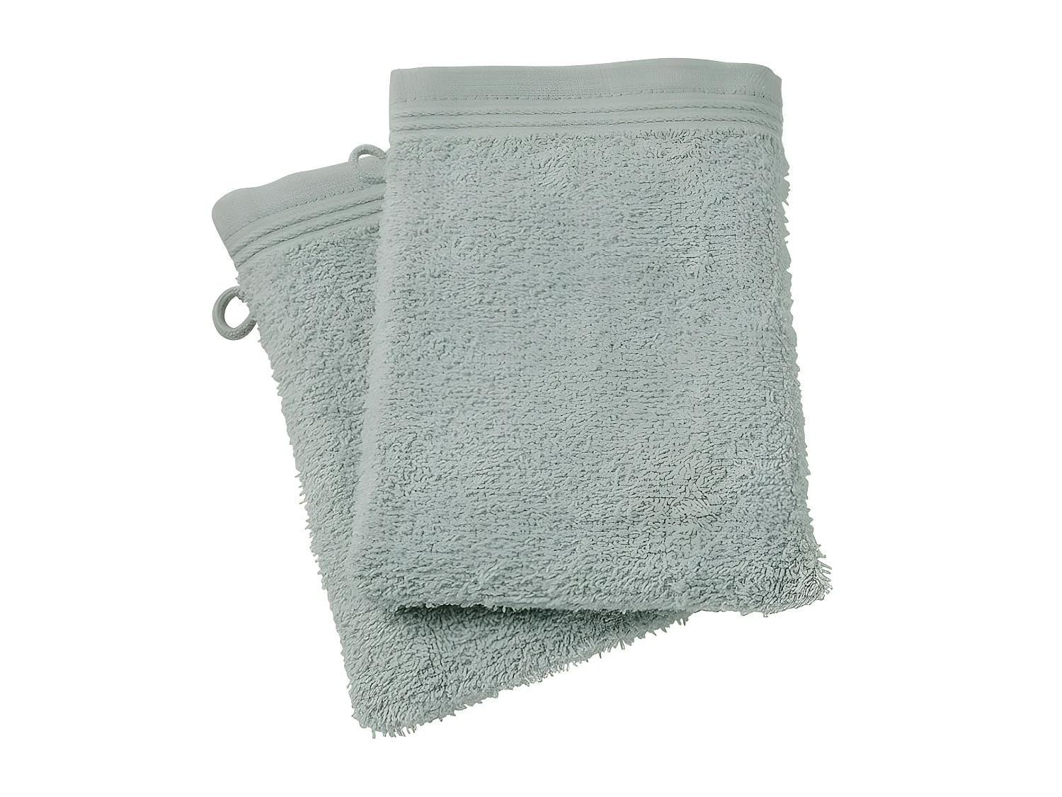 Lot de 2 gants de toilette éponge "Spa" 15 x 21 cm / 400 gr/m² - Couleur: "Spa" Céladon