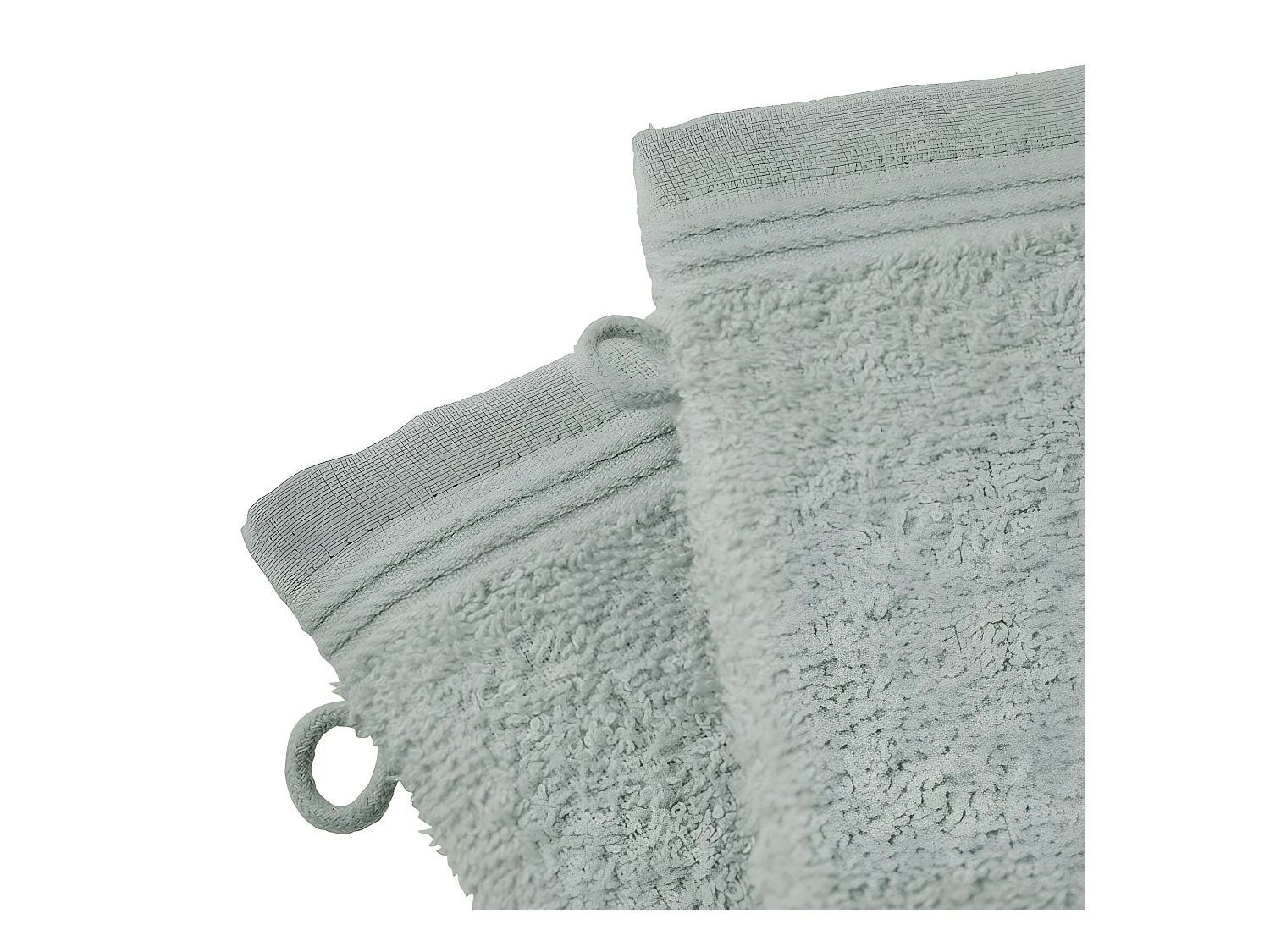 Lot de 2 gants de toilette éponge "Spa" 15 x 21 cm / 400 gr/m² - Couleur: "Spa" Céladon
