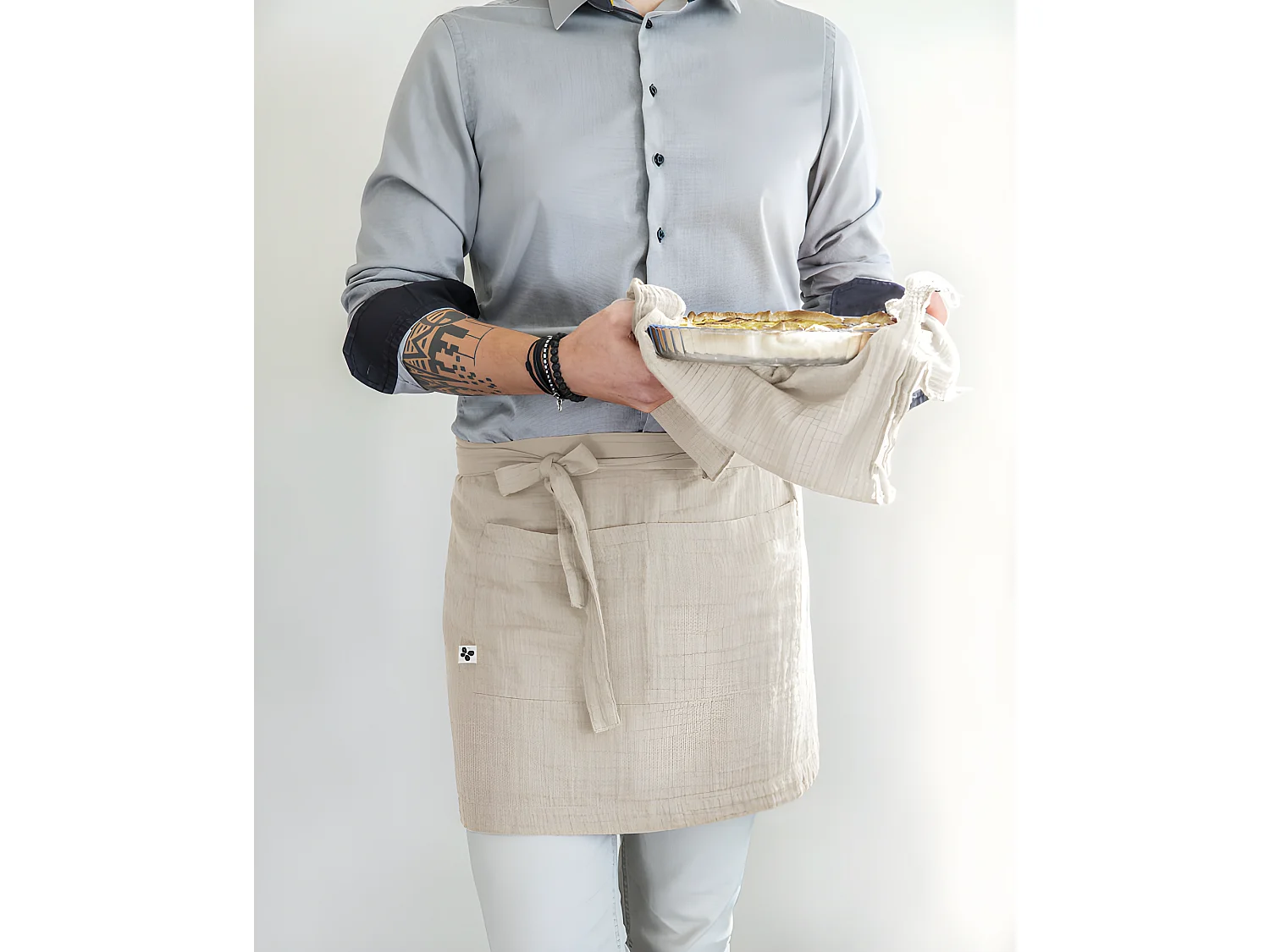 Tablier de Chef "Gaïa" 45 x 80 cm "Gaze de Coton"