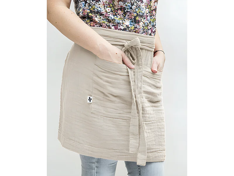 Tablier de Chef "Gaïa" 45 x 80 cm "Gaze de Coton"