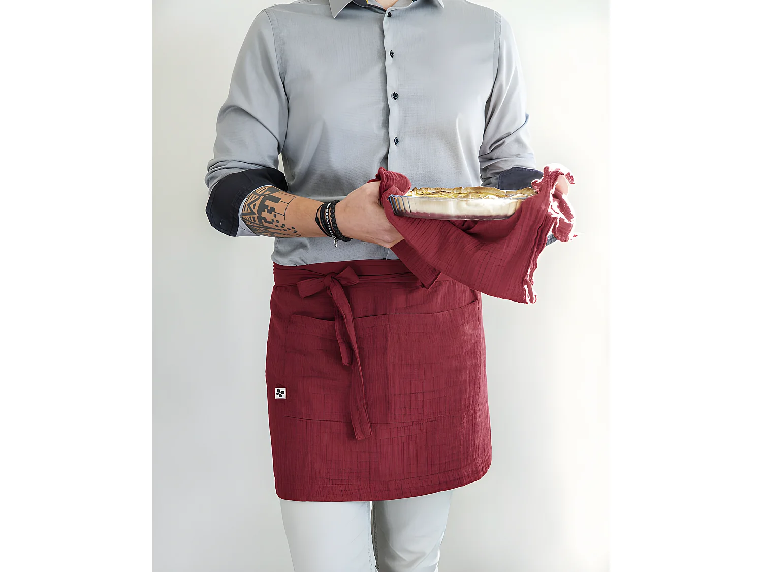 Tablier de Chef "Gaïa" 45 x 80 cm "Gaze de Coton"