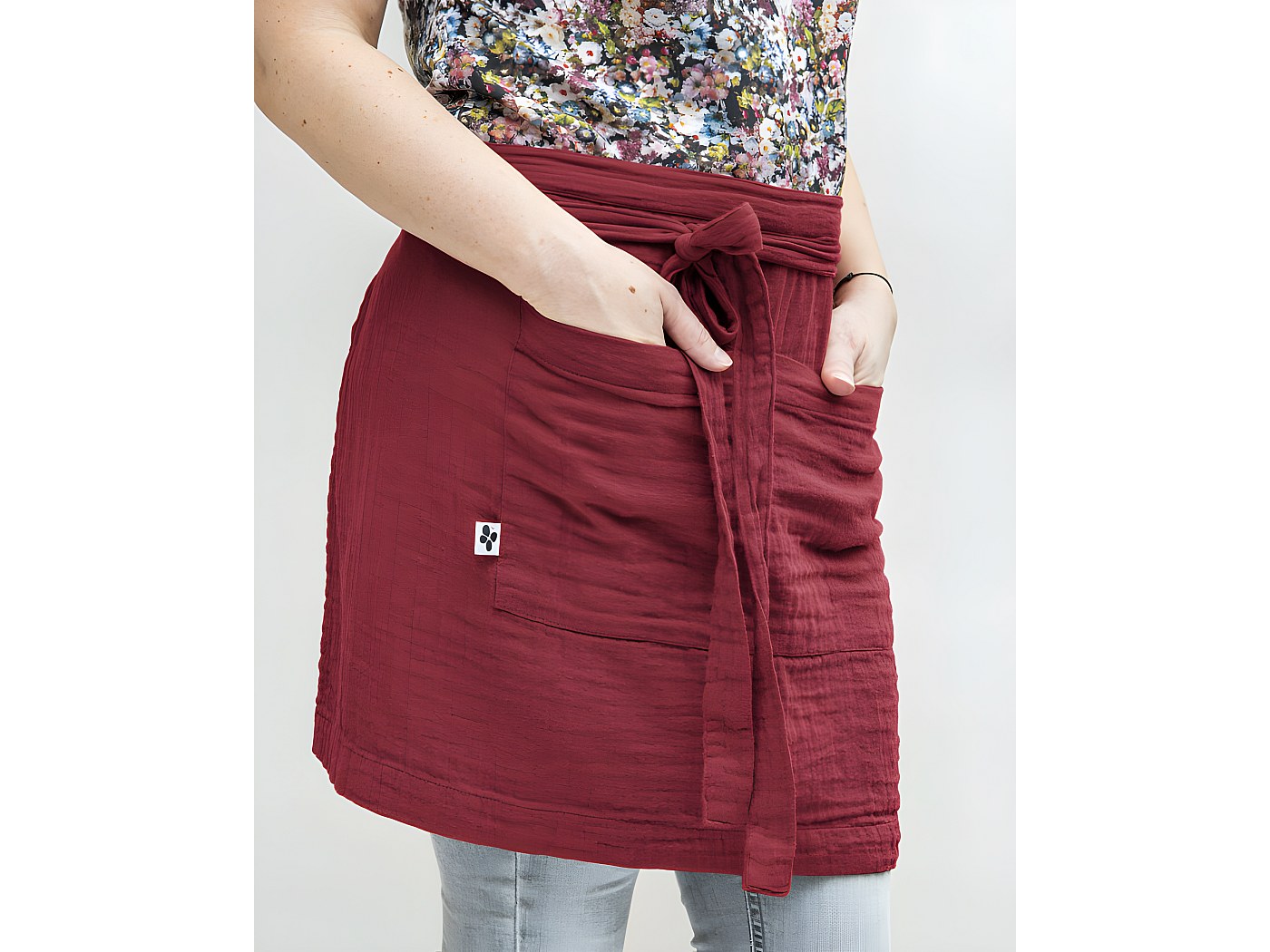 DESERMO Lot De 5 Bavoirs De Qualité Supérieure 60cmx80cm (L X L)|Tablier De Qualité Supérieure Pour Homme Et Femme|Mélange Innovant De Coton Et Polyester|Grand Choix De Couleurs|220g/m² (bordeaux