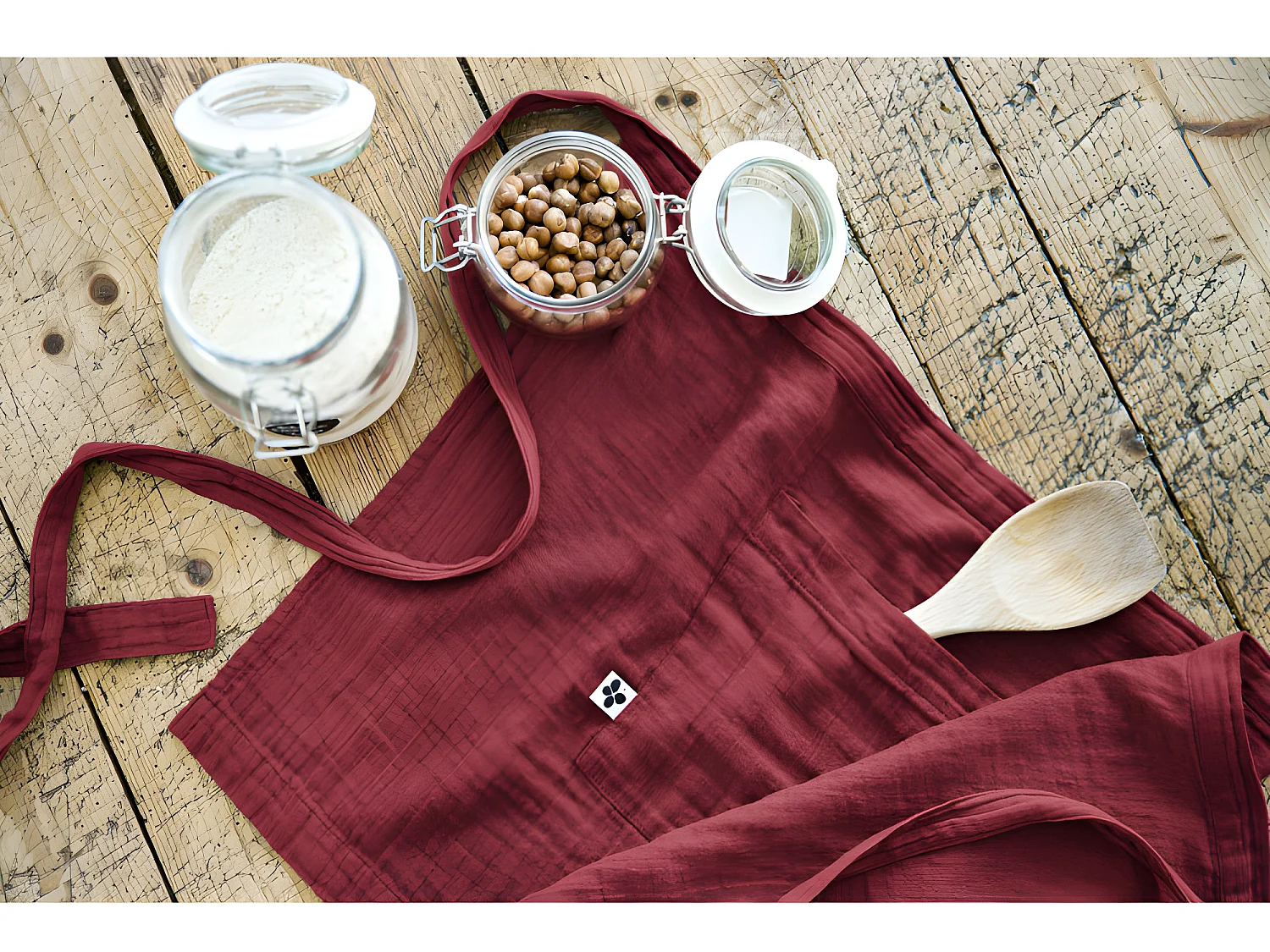 Tablier de Chef "Gaïa" 45 x 80 cm "Gaze de Coton"