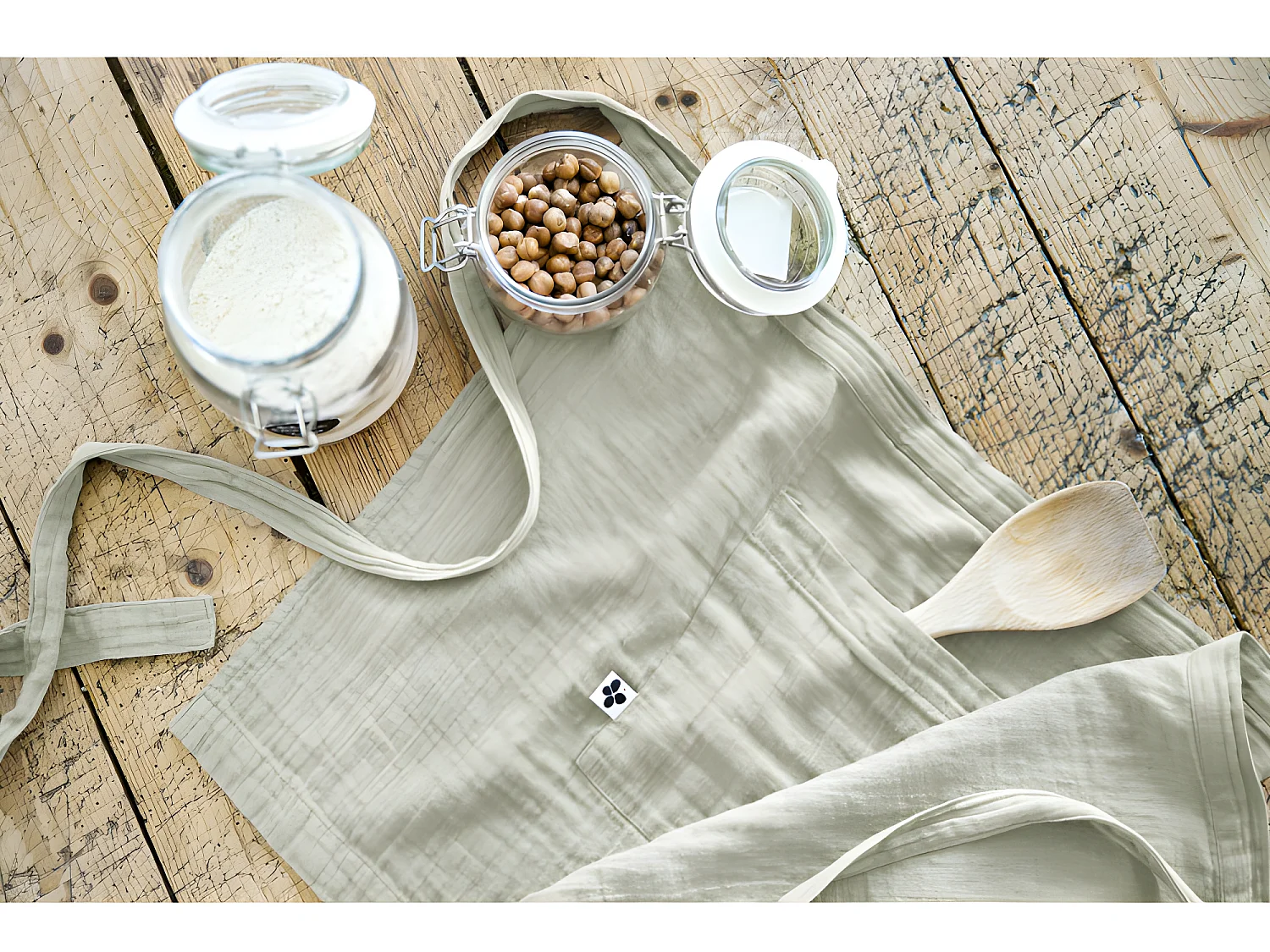 Tablier de Chef "Gaïa" 45 x 80 cm "Gaze de Coton"