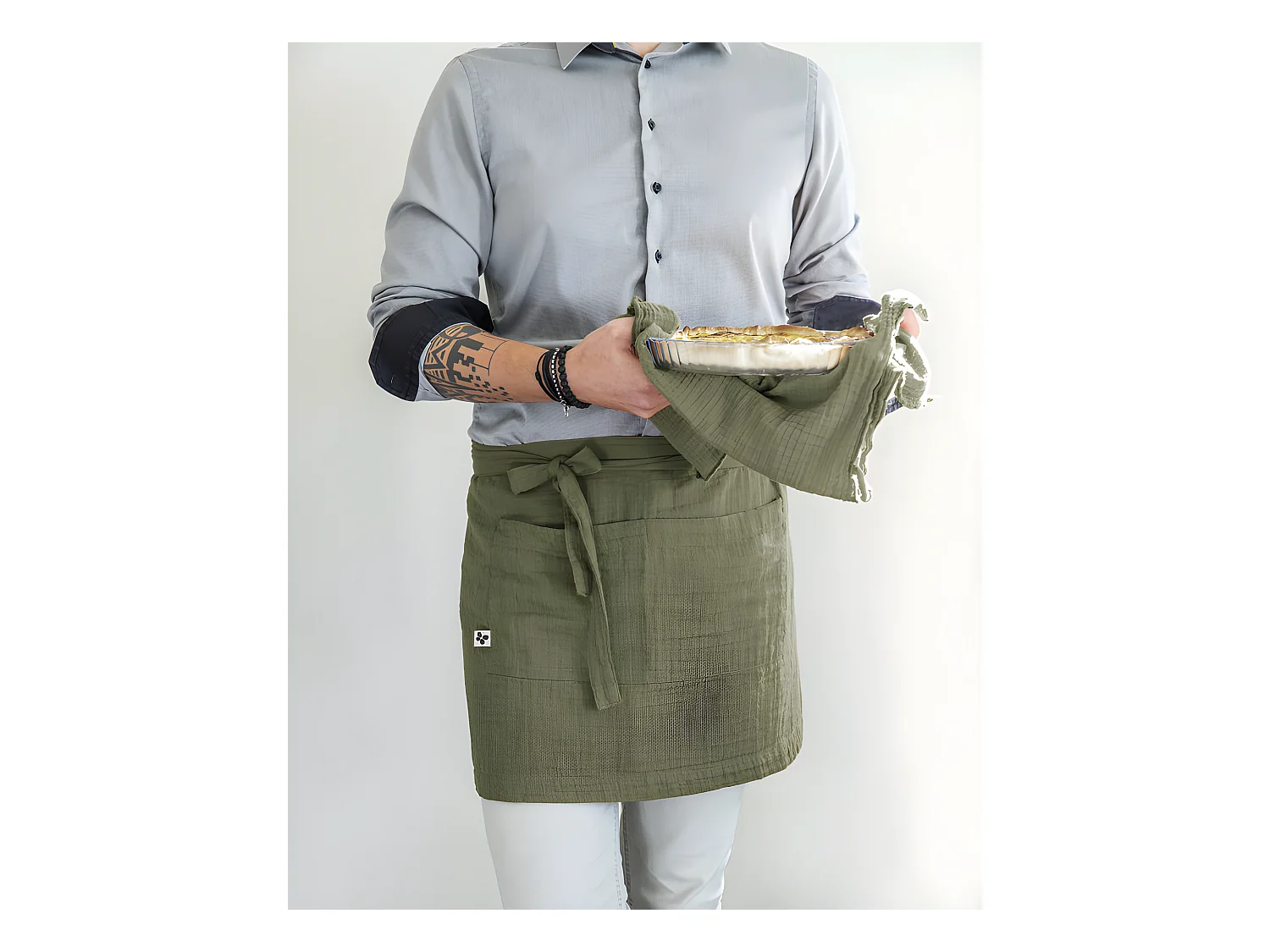 Tablier de Chef "Gaïa" 45 x 80 cm "Gaze de Coton"