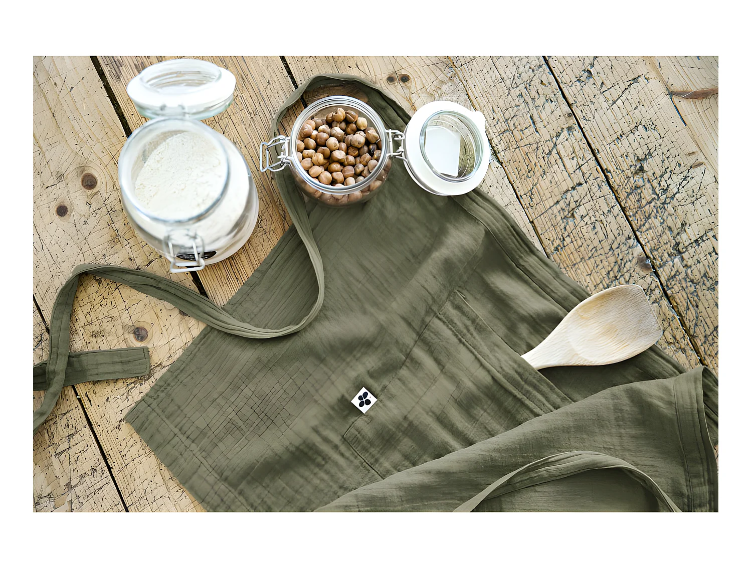 Tablier de Chef "Gaïa" 45 x 80 cm "Gaze de Coton"