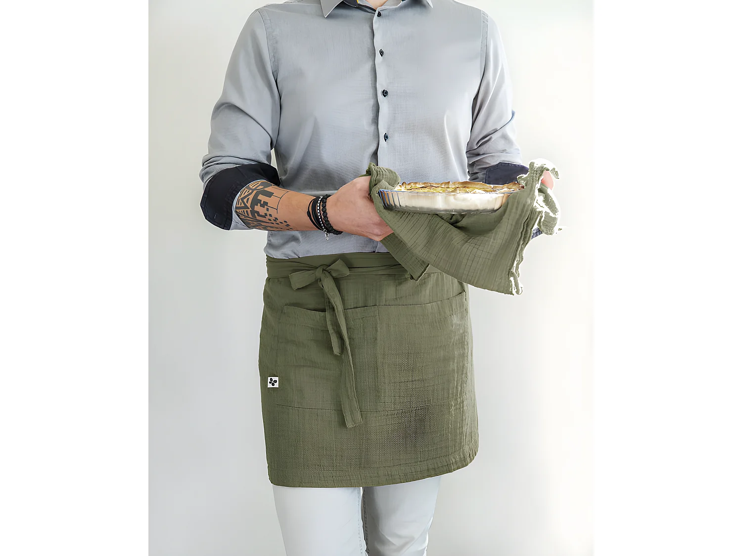 Tablier de Chef "Gaïa" 45 x 80 cm "Gaze de Coton"