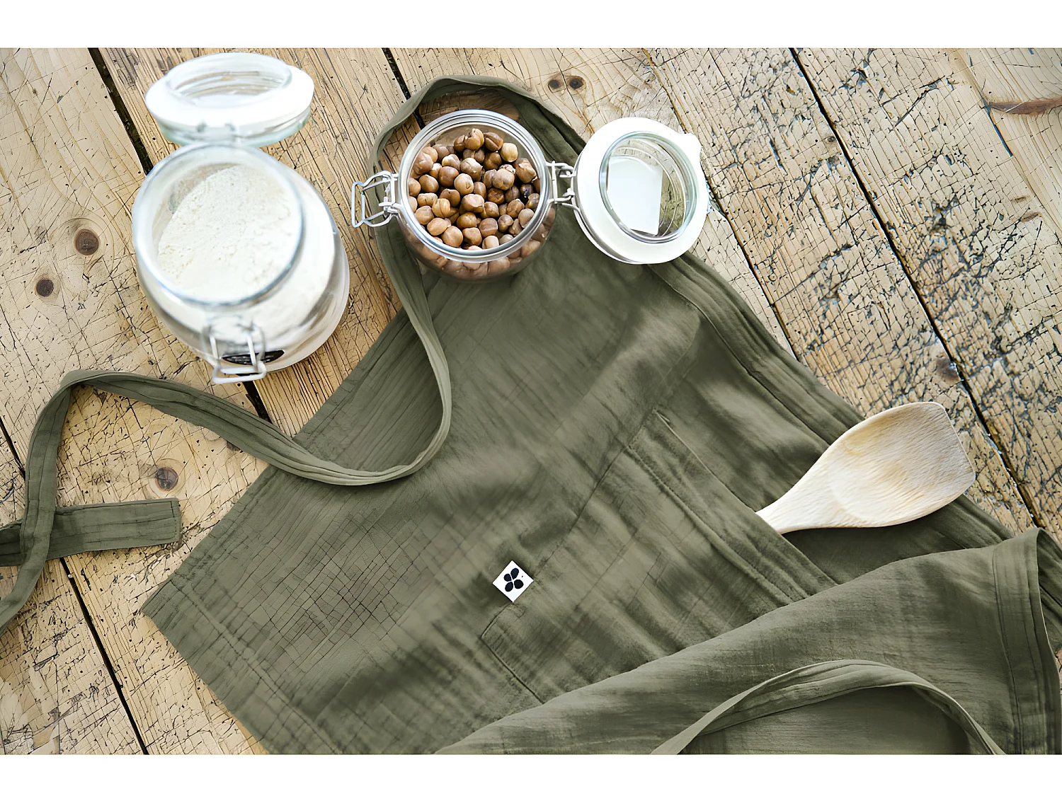 Tablier de Chef "Gaïa" 45 x 80 cm "Gaze de Coton"