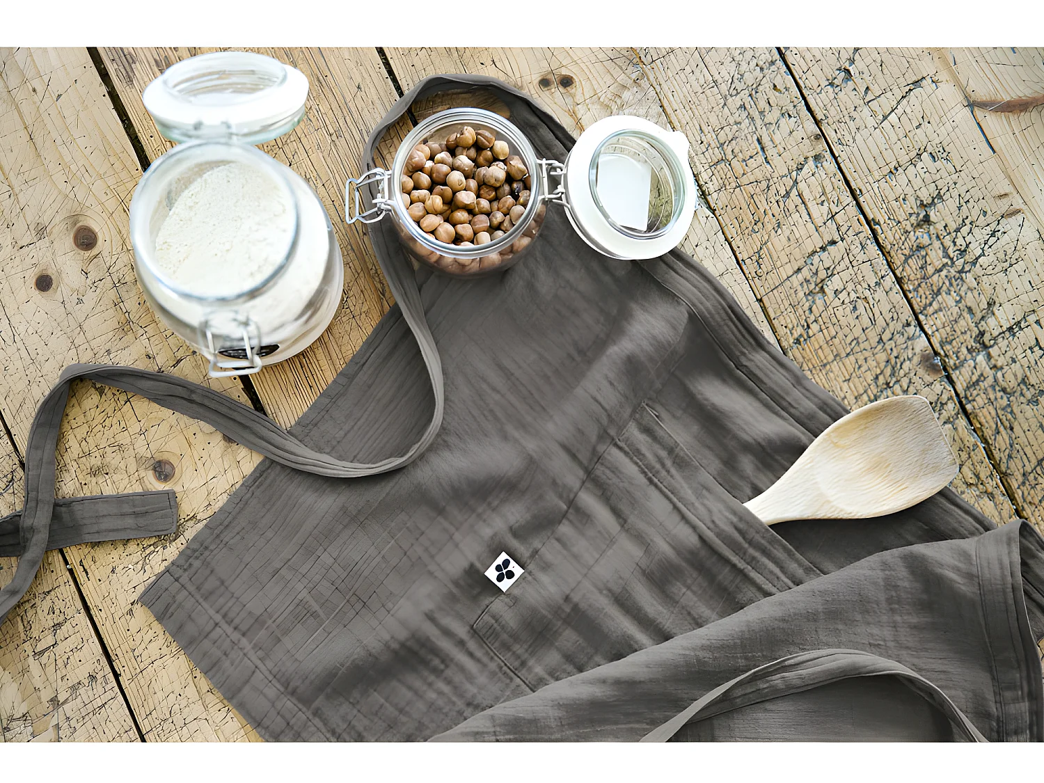 Tablier de Chef "Gaïa" 45 x 80 cm "Gaze de Coton"