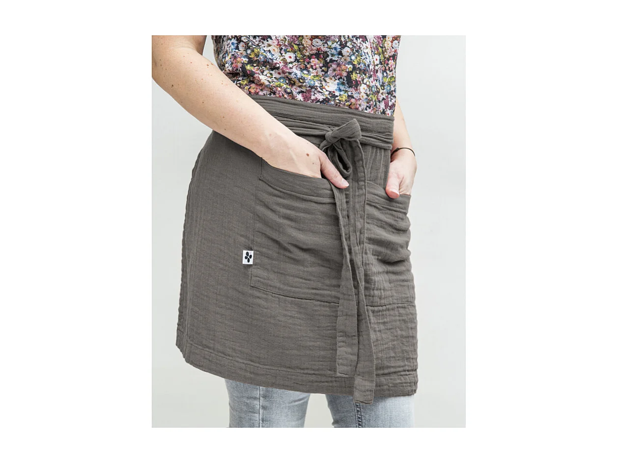 Tablier de Chef "Gaïa" 45 x 80 cm "Gaze de Coton" l'Effet Papillon