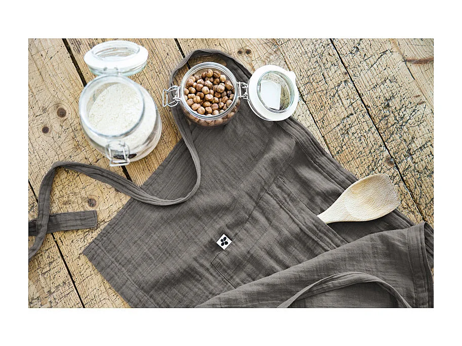 Tablier de Chef "Gaïa" 45 x 80 cm "Gaze de Coton" l'Effet Papillon