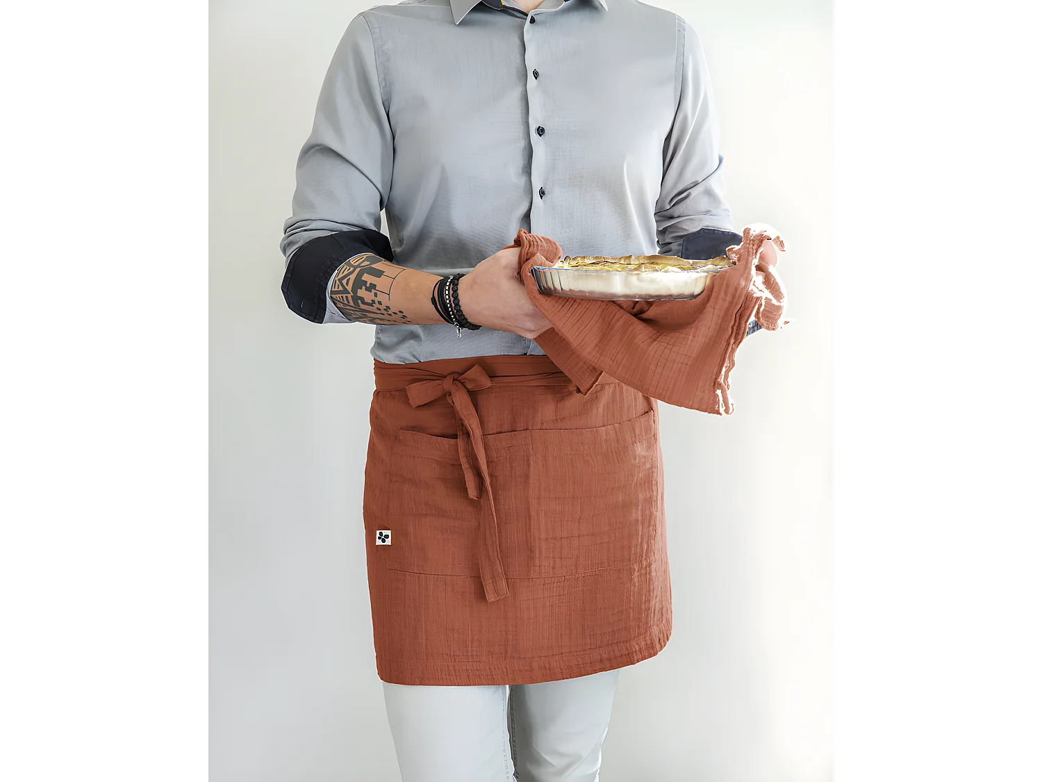 Tablier de Chef "Gaïa" 45 x 80 cm "Gaze de Coton"