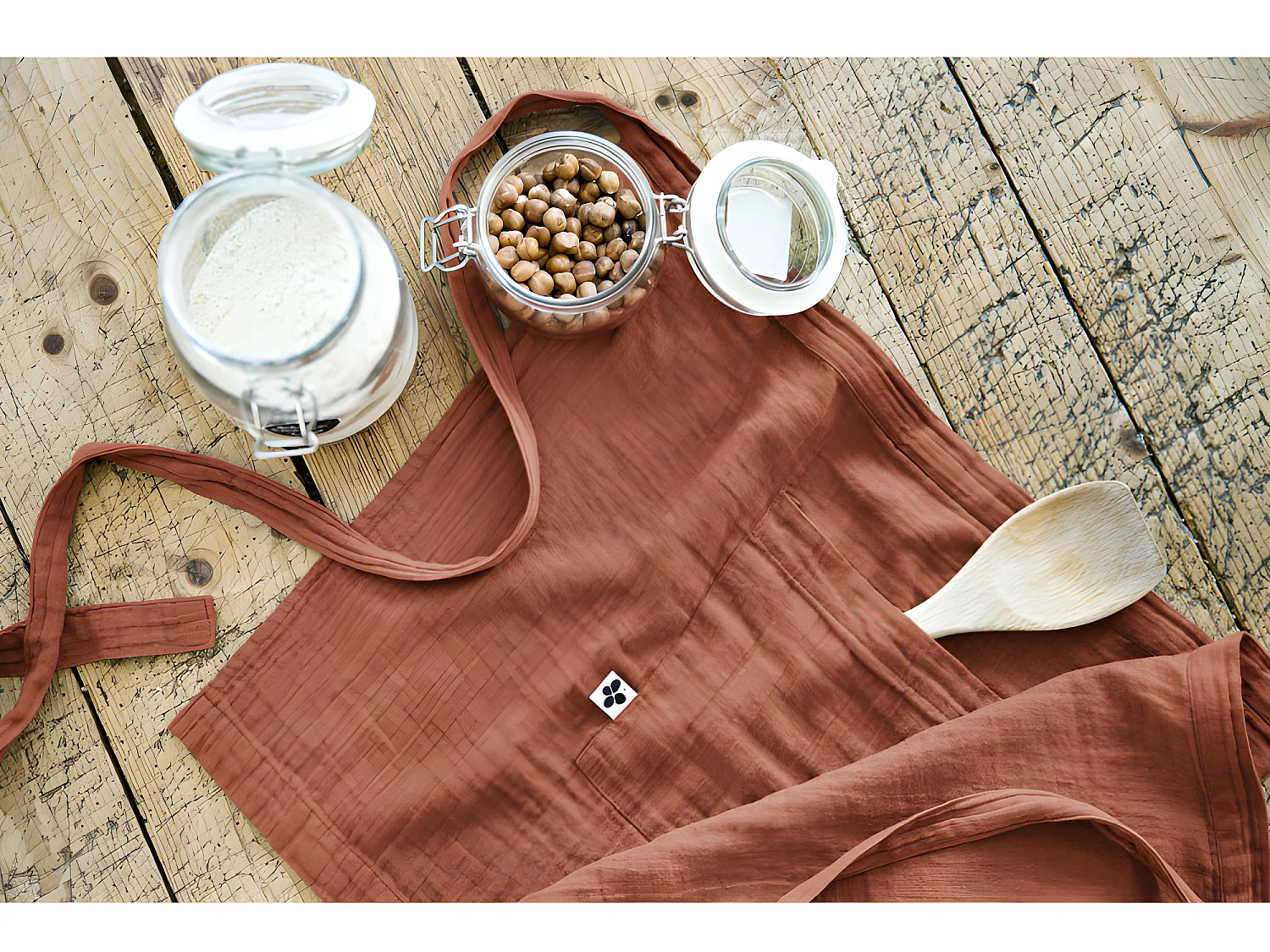 Tablier de Chef "Gaïa" 45 x 80 cm "Gaze de Coton"