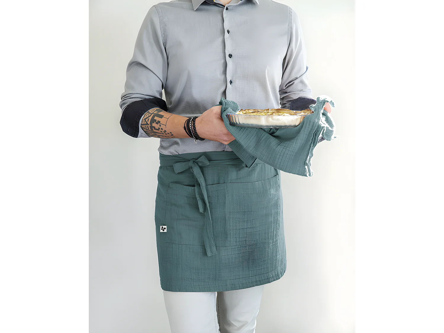 Tablier de Chef "Gaïa" 45 x 80 cm "Gaze de Coton"