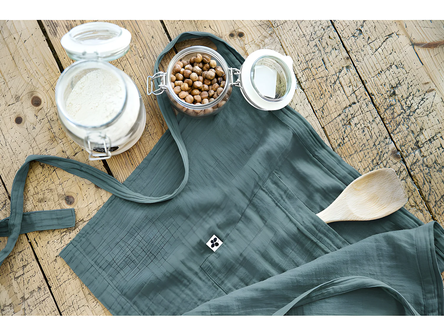 Tablier de Chef "Gaïa" 45 x 80 cm "Gaze de Coton"