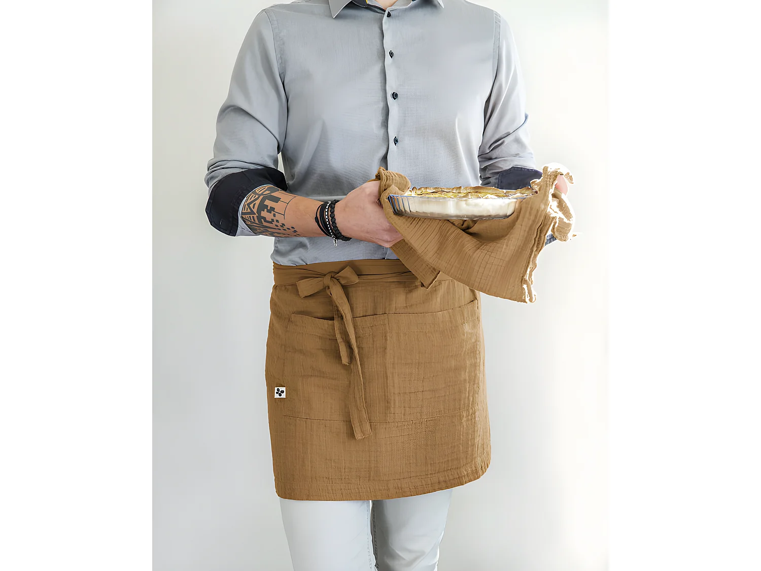 Tablier de Chef "Gaïa" 45 x 80 cm "Gaze de Coton"