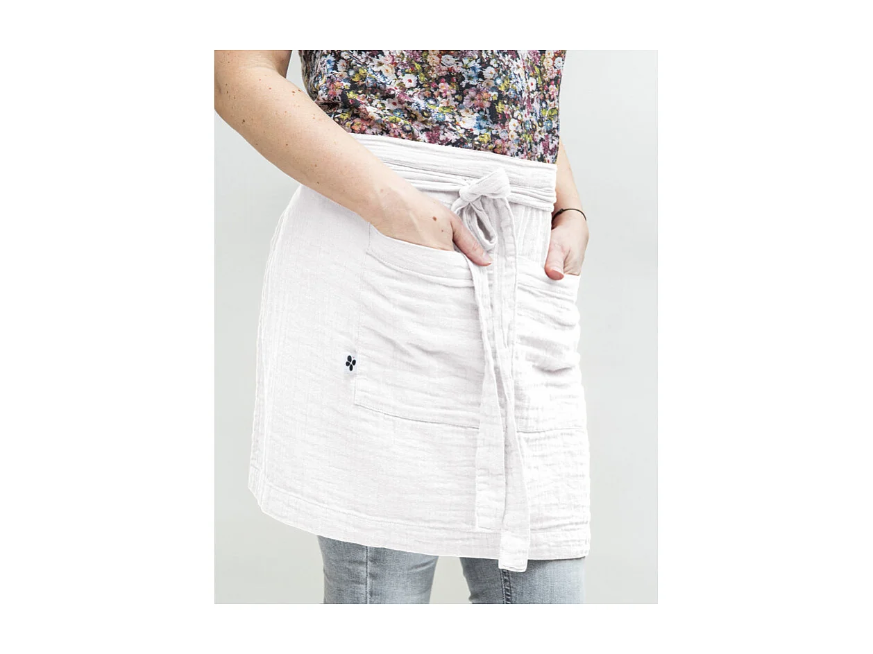 Tablier de Chef "Gaïa" 45 x 80 cm "Gaze de Coton" l'Effet Papillon