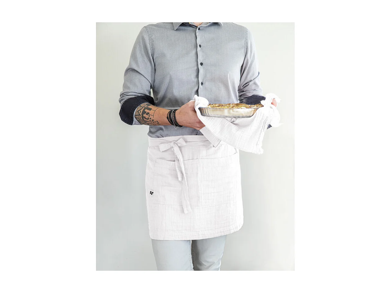 Tablier de Chef "Gaïa" 45 x 80 cm "Gaze de Coton" l'Effet Papillon