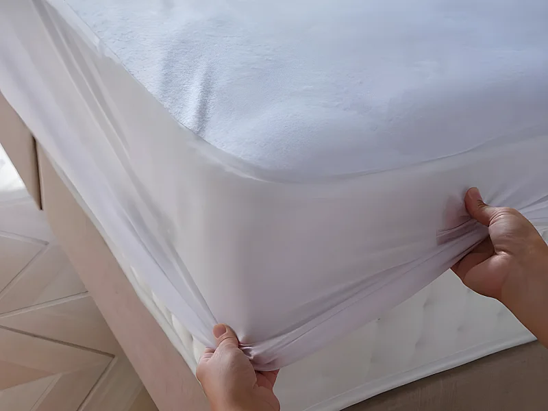 Protège matelas éponge imperméable anti-acariens 140 x 190 + 30 cm