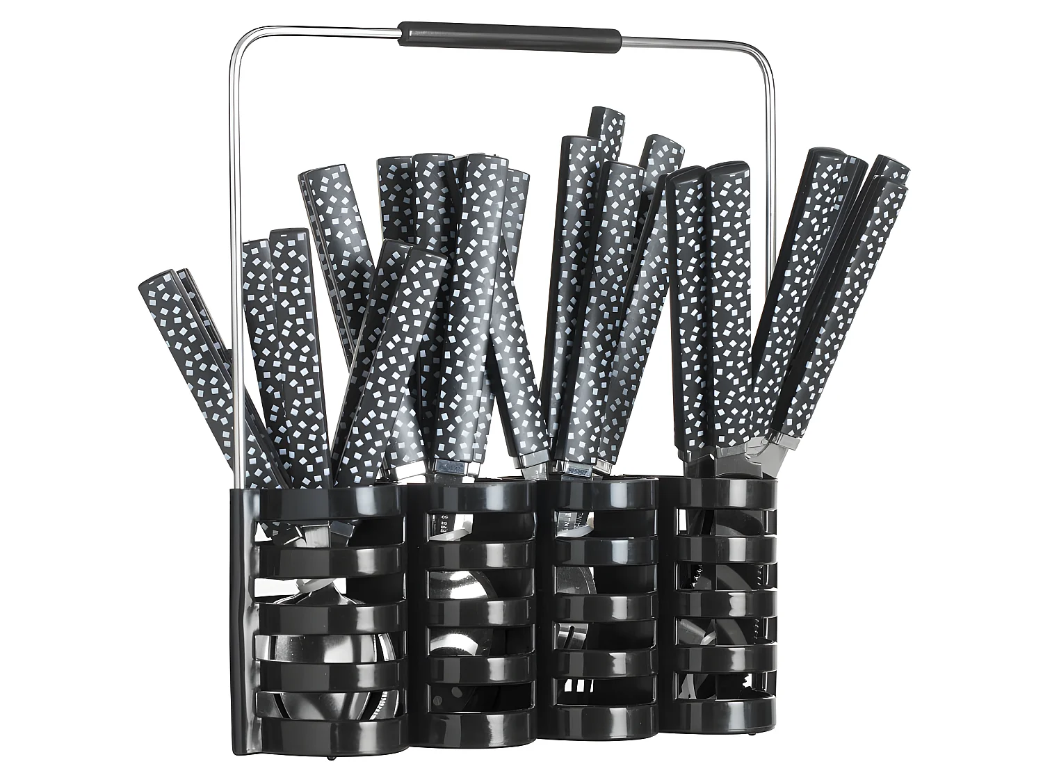 Ménagère 24 pièces "Géo" + Rangement de couverts Secret de gourmet