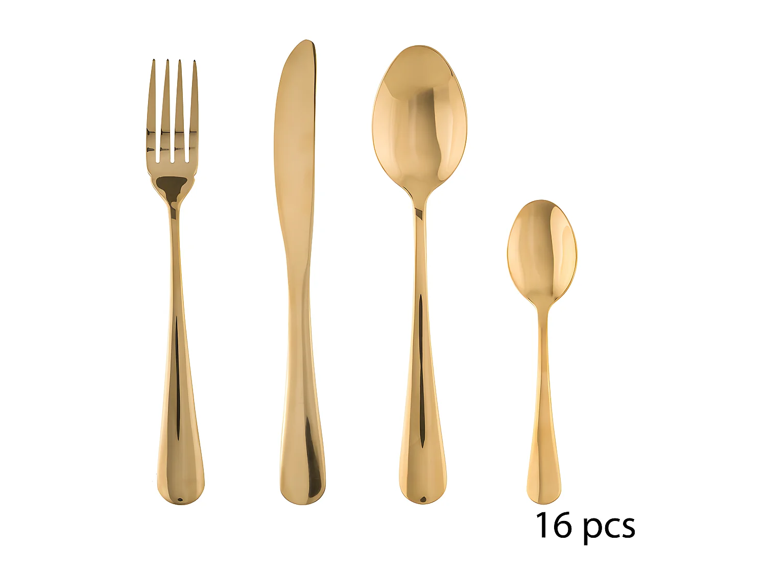 Ménagère 16 pièces "Gold" Secret de gourmet