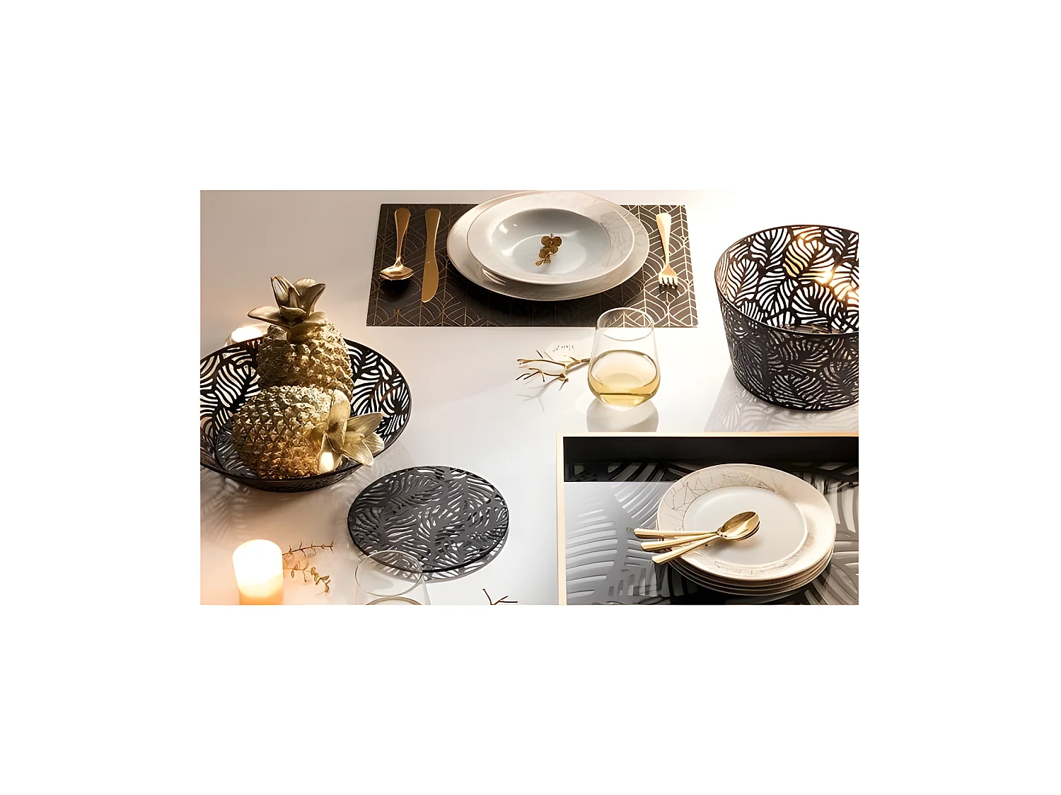 Ménagère 16 pièces "Gold" Secret de gourmet