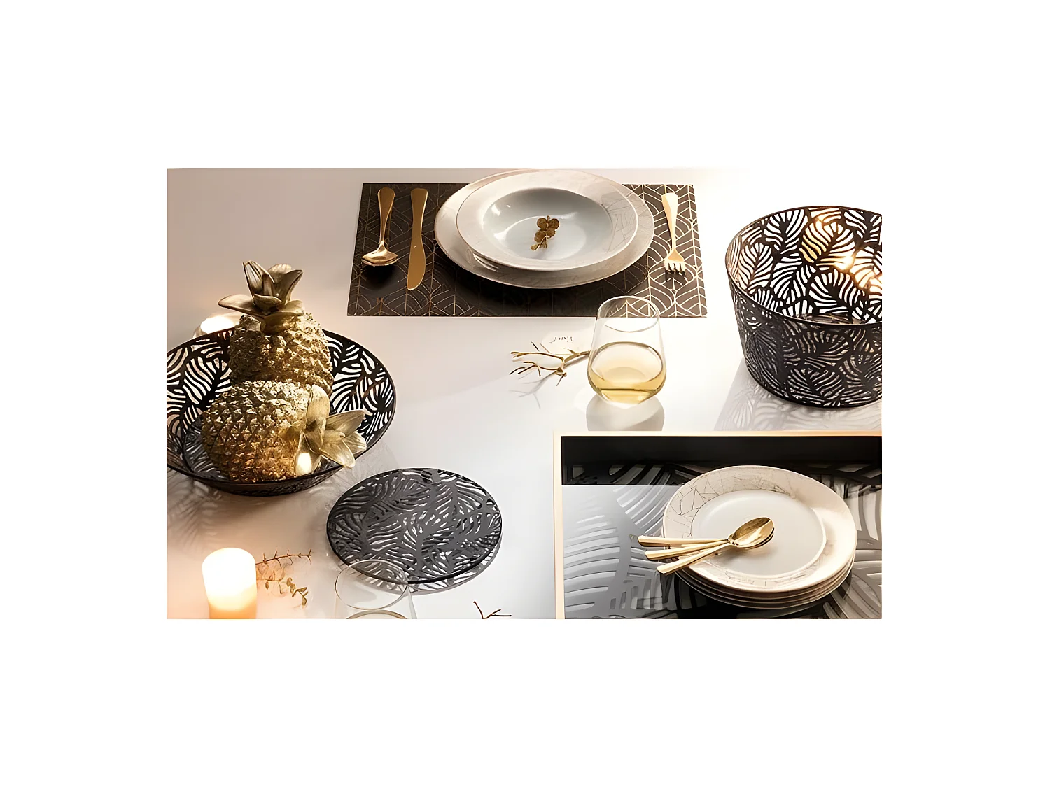 Ménagère 16 pièces "Gold" Secret de gourmet