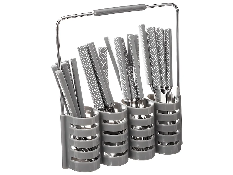 Ménagère 24 pièces "Géo" + Rangement de couverts Secret de gourmet