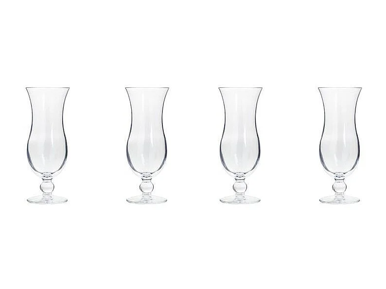 Lot de 4 Verres à Cocktails "Blue Hawai" 44cl Transparent