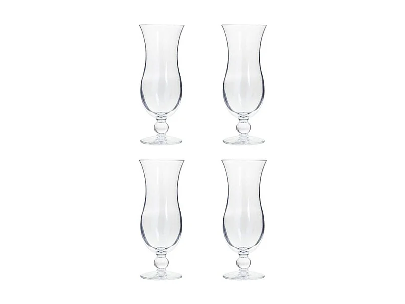 Lot de 4 Verres à Cocktails "Blue Hawai" 44cl Transparent