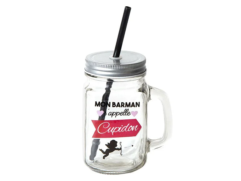 Chope en Verre "Mon Barman" 45cl Transparent