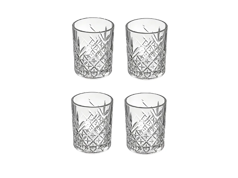 Lot de 4 Verres Whisky "Timeless" 34cl Transparent