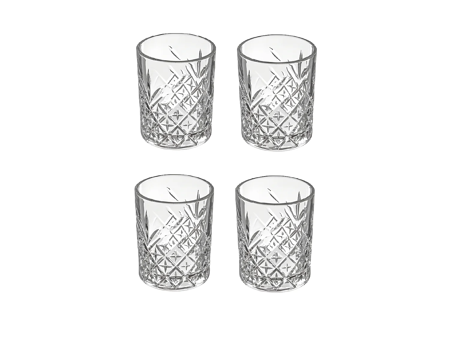 Lot de 4 Verres Whisky "Timeless" 34cl Transparent