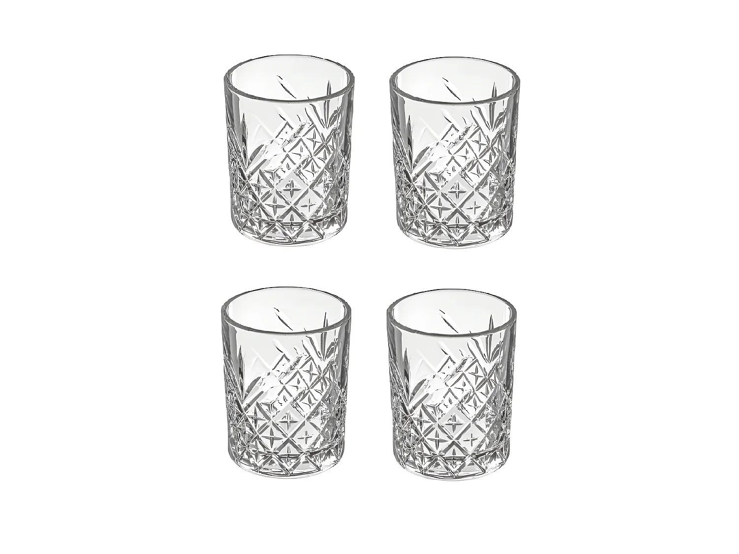 Lot de 4 Verres Whisky "Timeless" 34cl Transparent