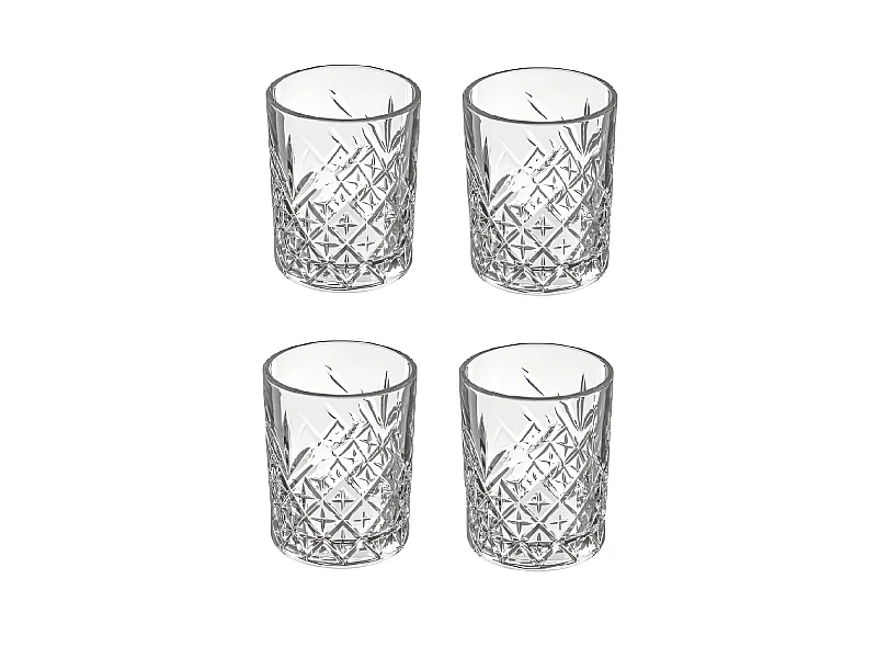 Lot de 4 Verres Whisky "Timeless" 34cl Transparent