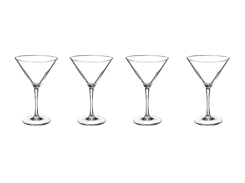Lot de 4 Verres à Pied "Cocktail" 30cl Transparent