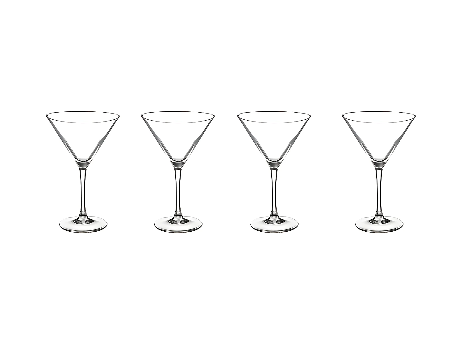 Lot de 4 Verres à Pied "Cocktail" 30cl Transparent