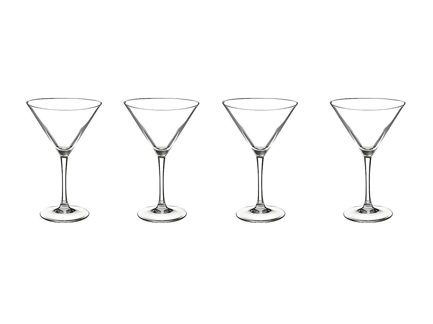 Lot de 4 Verres à Pied "Cocktail" 30cl Transparent