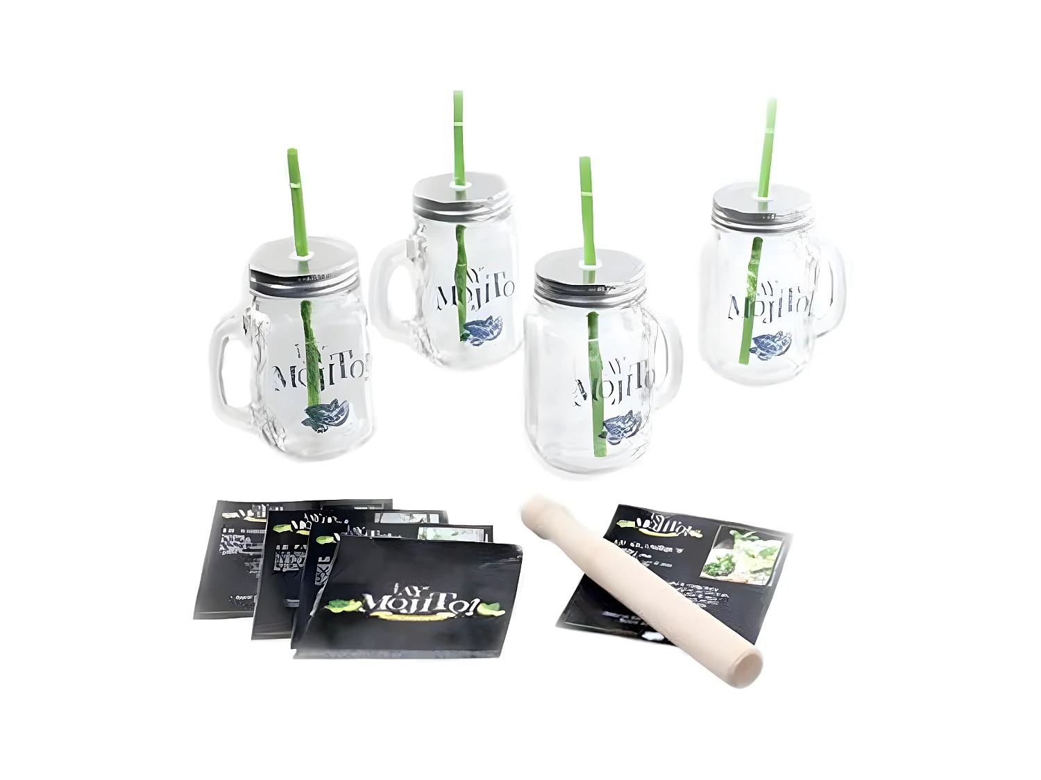 Coffret à cocktails "Mojito" 35cm Transparent