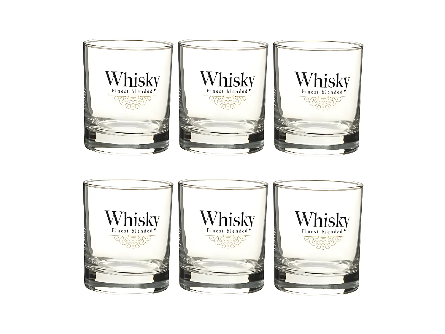 Lot de 6 Verres à Whisky "Blend" 30cl Transparent