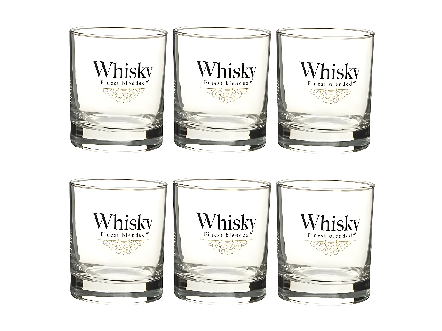 Lot de 6 Verres à Whisky "Blend" 30cl Transparent