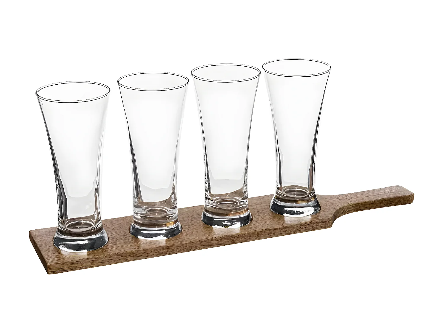 Lot de 4 Verres à Bière & Rack "Victor" 27cl Transparent