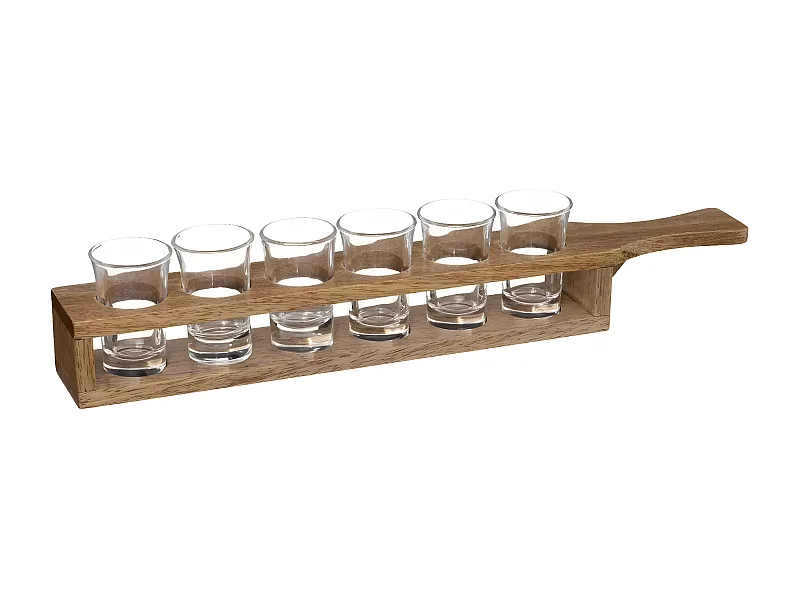 Lot de 6 Verres à Shooter & Rack "Victor" 24cl Naturel