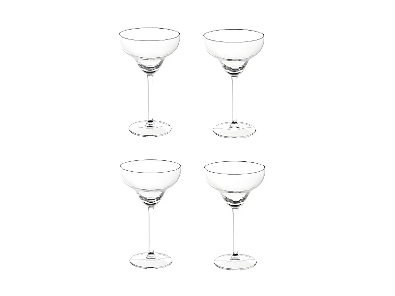 Lot de 4 Verres à Cocktails "Margarita" 30cl Transparent