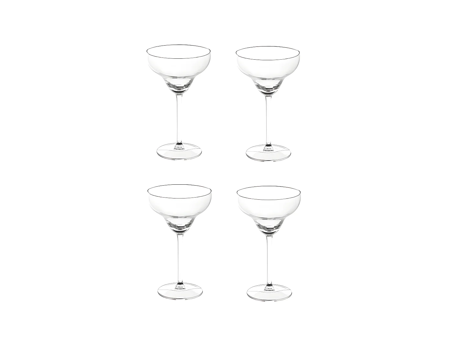 Lot de 4 Verres à Cocktails "Margarita" 30cl Transparent