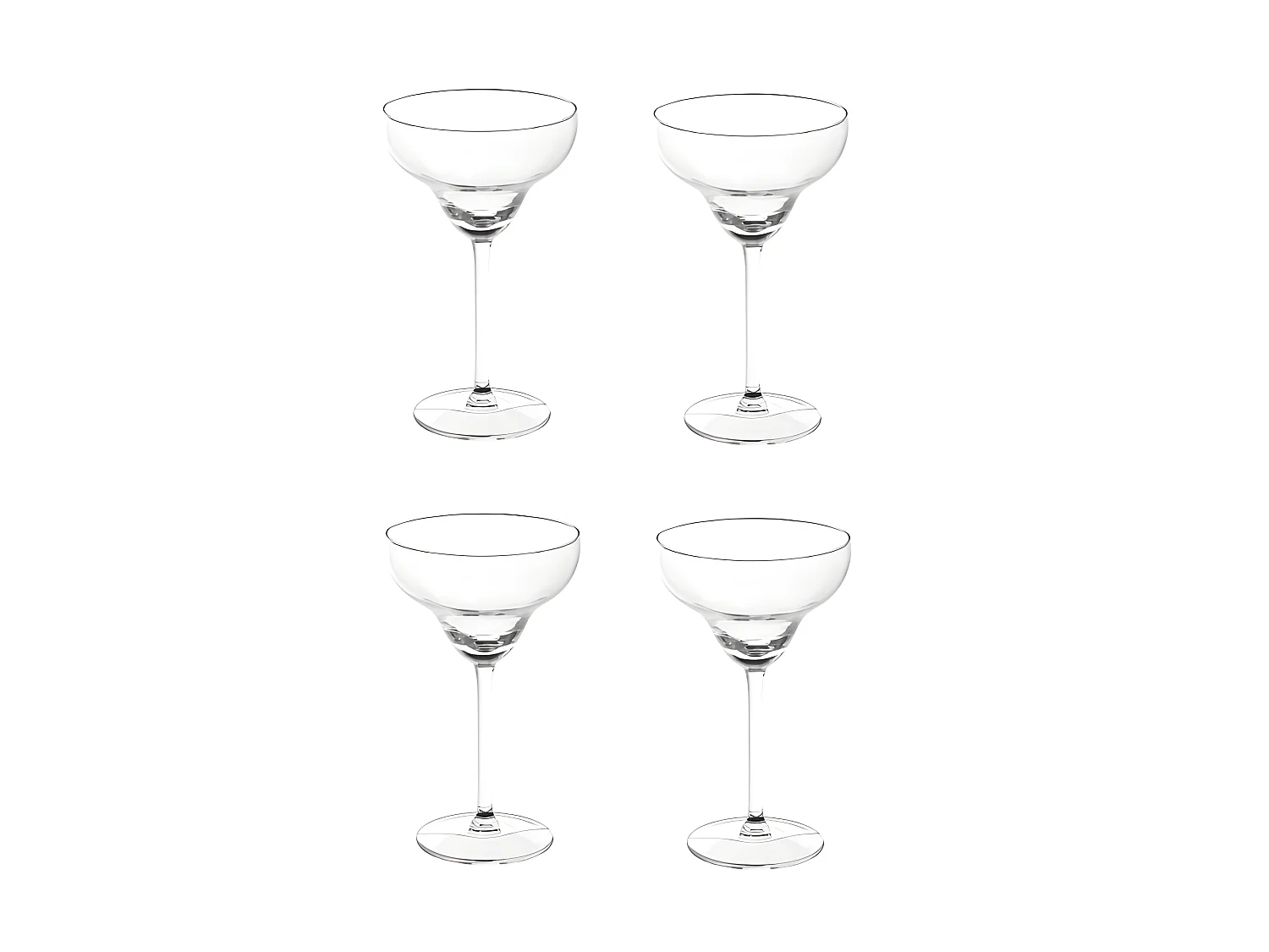 Lot de 4 Verres à Cocktails "Margarita" 30cl Transparent