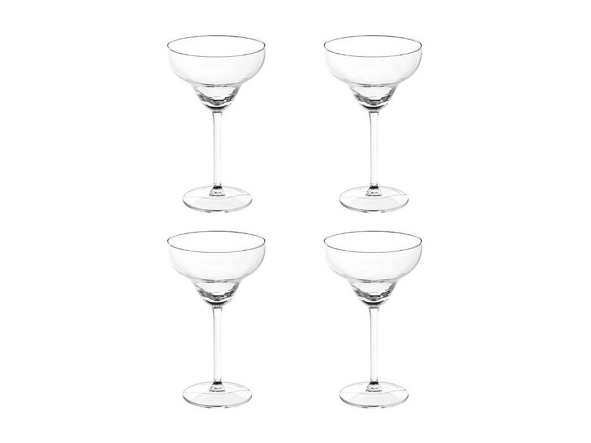 Lot de 4 Verres à Cocktails "Margarita" 30cl Transparent